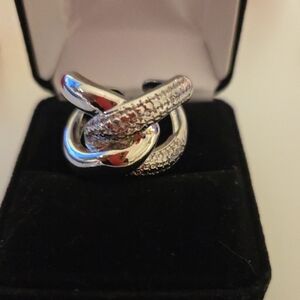 Silver Knot Statement Ring - Women Jewelry